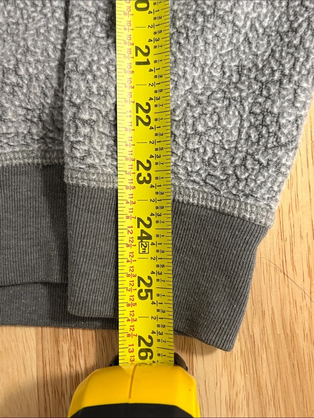 Goodlife Men's Light Gray Sherpa Crewneck Pullover
